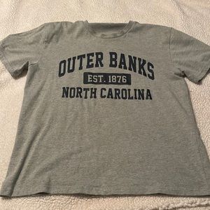 Large Mens OBX gray t-shirt.
